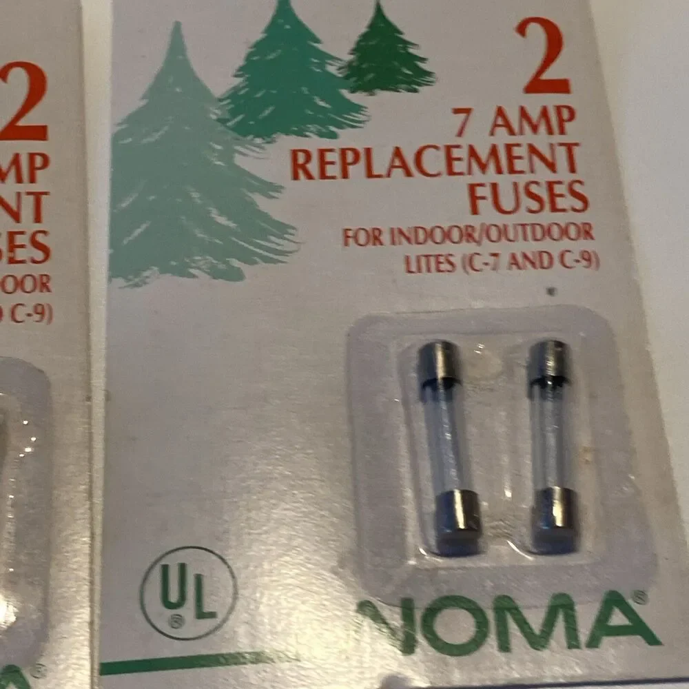 Vintage NOMA 7 Amp Replacement Fuses 3 Packs With 2 Each New NOS For C-7 & C-9